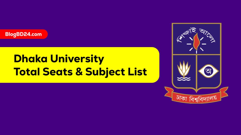 Dhaka University Total Seats and Subject list